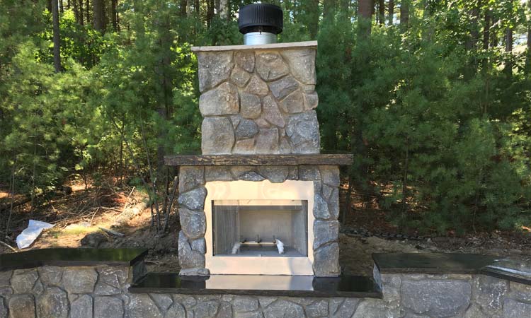 fire features dry stack outdoor living