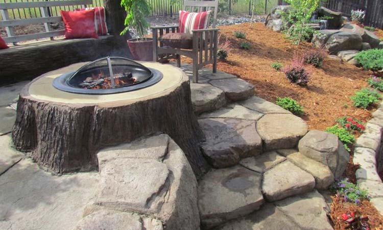 fire features dry stump outdoor living